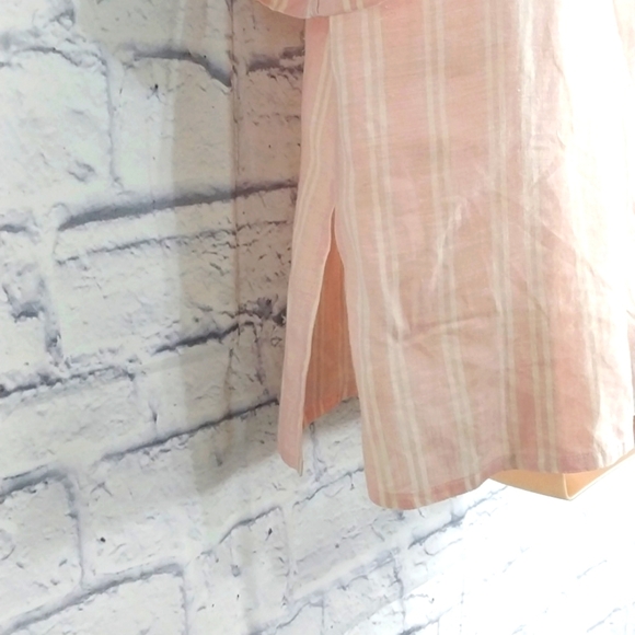 🔵BOGO FREE🔵 Agatha Brown Linen Short Sleeve Top Sz 12 - Picture 3 of 5